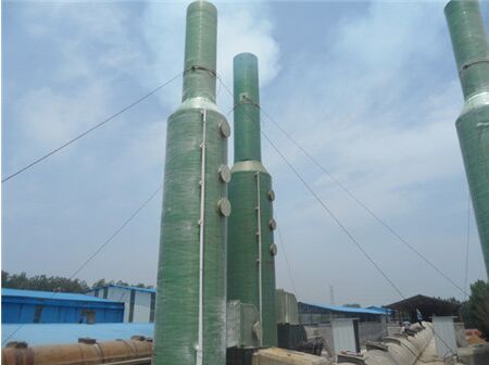 关于玻璃钢脱硫塔的设计原则及风口堵塞的主要原因 玻璃钢脱硫塔